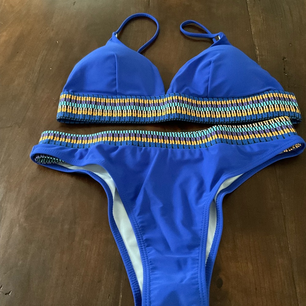 SHEIN Royal Blue and Bikini Set New size Large - Picture 2 of 5